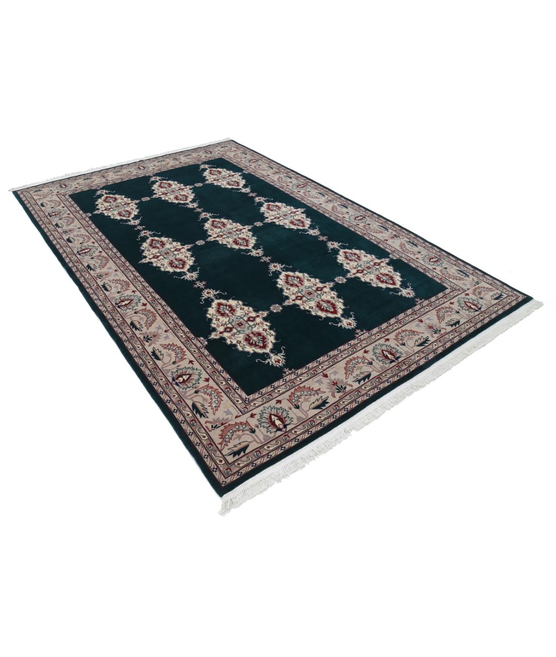 Heritage 6' 0" X 8' 11" Hand-Knotted Wool Rug 6' 0" X 8' 11" (183 X 272) / Green / Ivory