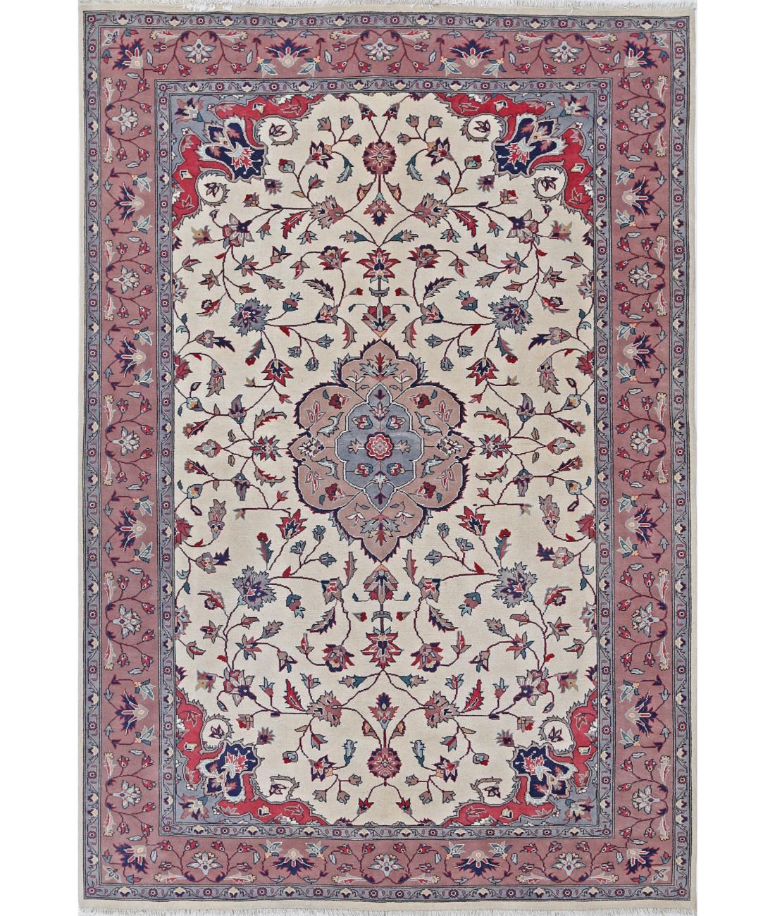 Heritage 6' 0" X 9' 0" Hand-Knotted Wool Rug 6' 0" X 9' 0" (183 X 274) / Ivory / Taupe