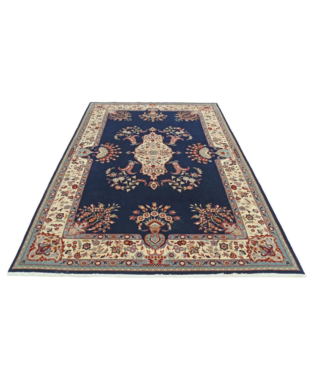 Heritage 5' 11" X 8' 11" Hand-Knotted Wool Rug 5' 11" X 8' 11" (180 X 272) / Blue / Ivory