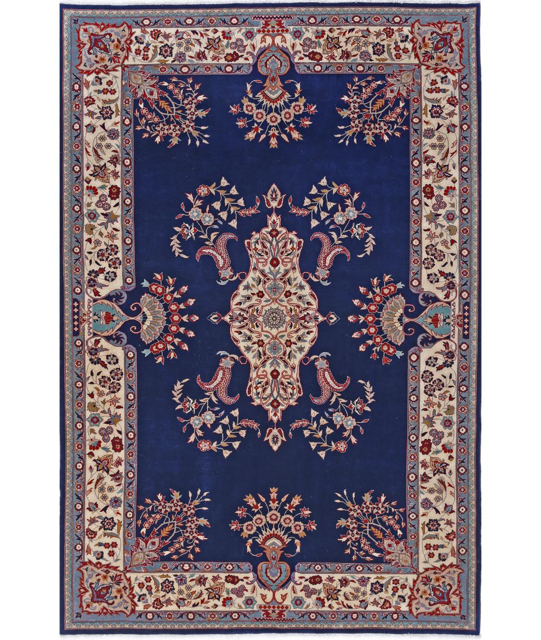 Heritage 5' 11" X 8' 11" Hand-Knotted Wool Rug 5' 11" X 8' 11" (180 X 272) / Blue / Ivory
