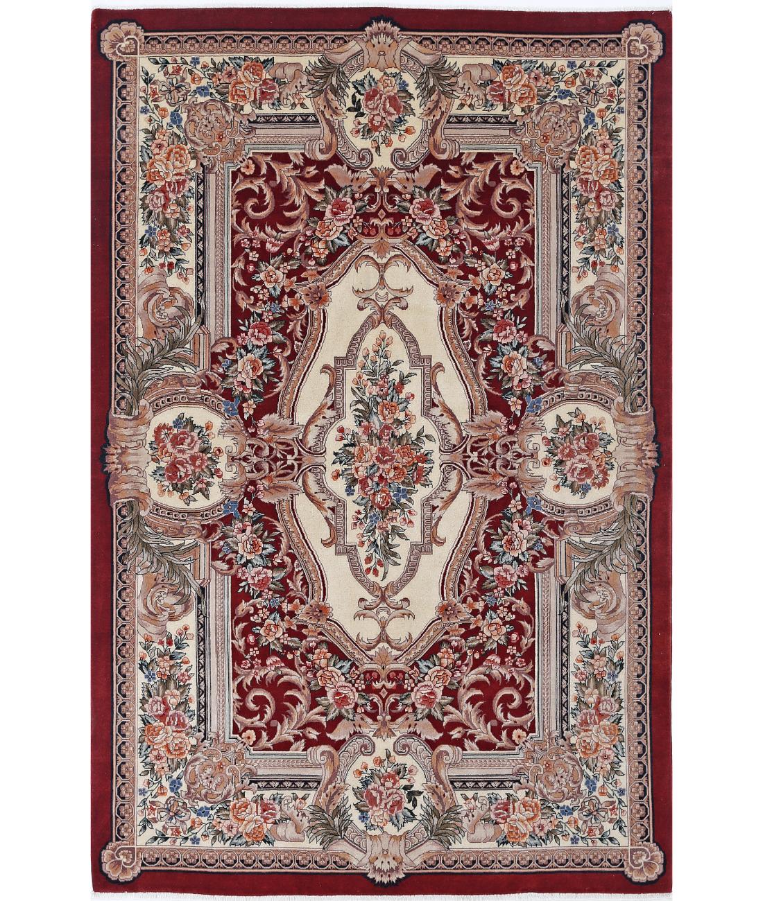 Heritage 5' 10" X 8' 11" Hand-Knotted Wool Rug 5' 10" X 8' 11" (178 X 272) / Red / Ivory