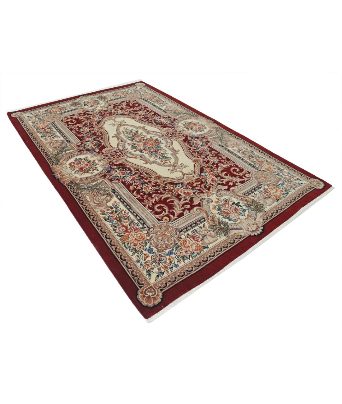 Heritage 5' 10" X 8' 11" Hand-Knotted Wool Rug 5' 10" X 8' 11" (178 X 272) / Red / Ivory