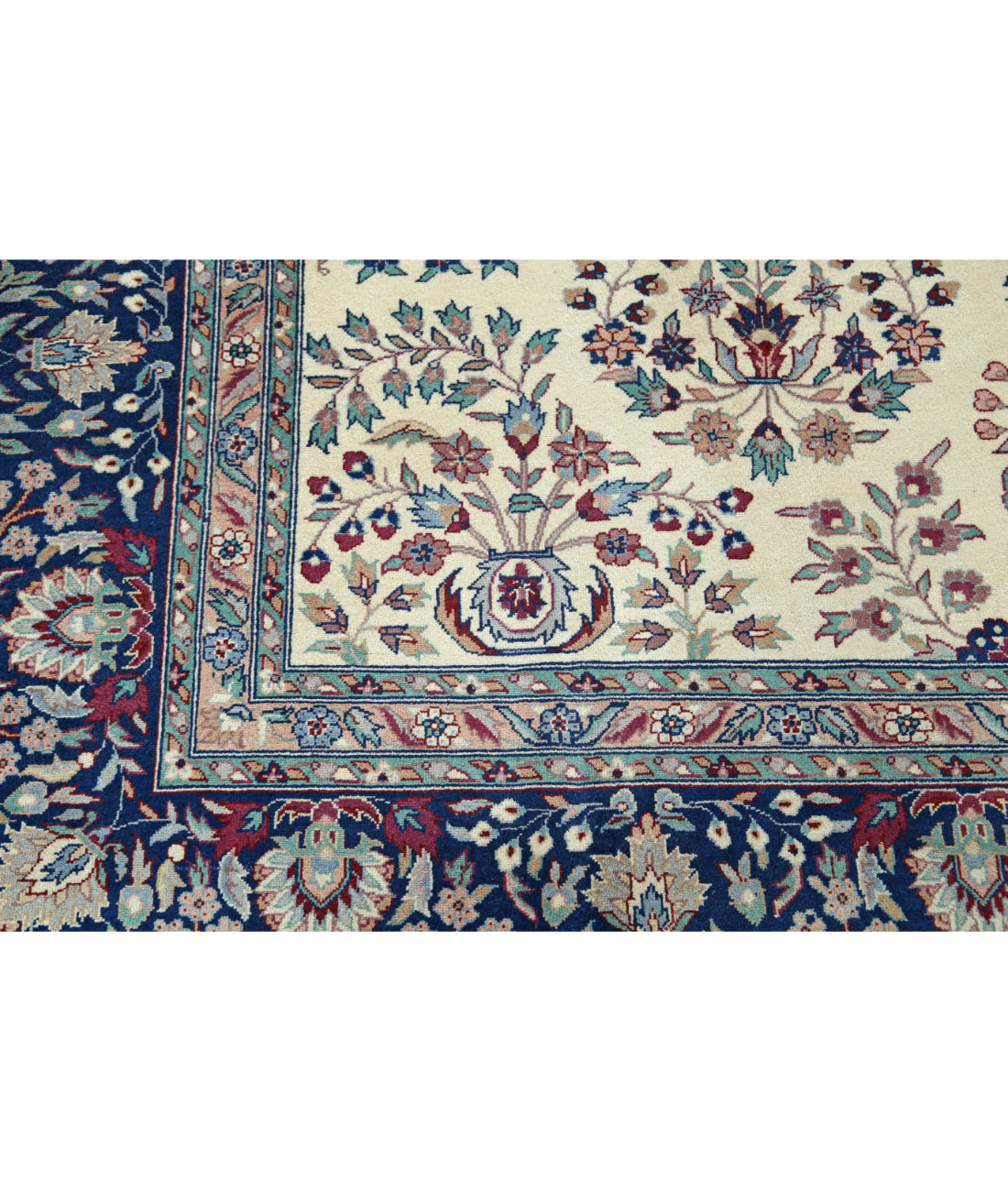 Heritage 8' 2" X 10' 1" Hand-Knotted Wool Rug 8' 2" X 10' 1" (249 X 307) / Ivory / Blue