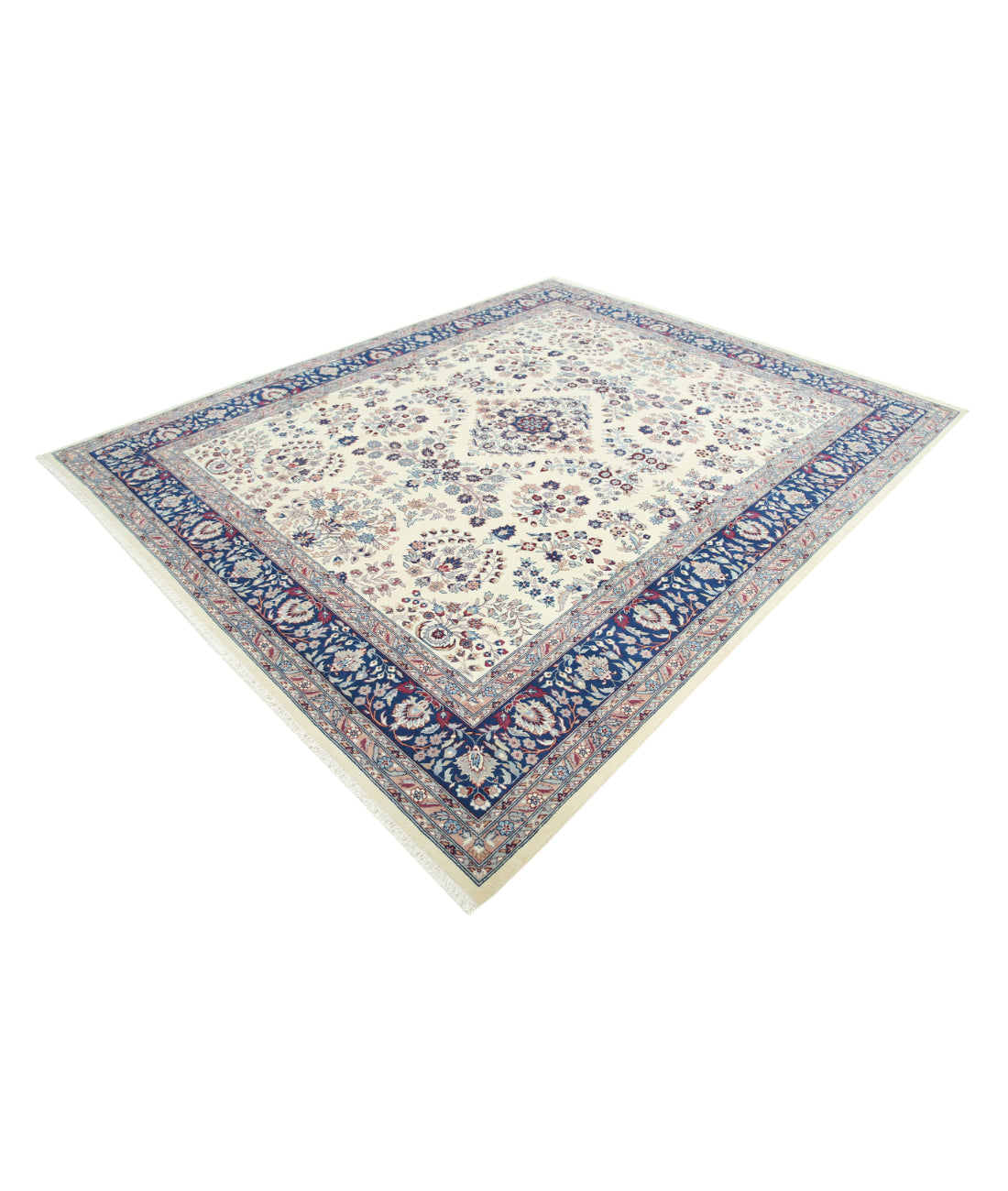 Heritage 8' 1" X 9' 10" Hand-Knotted Wool Rug 8' 1" X 9' 10" (246 X 300) / Ivory / Blue