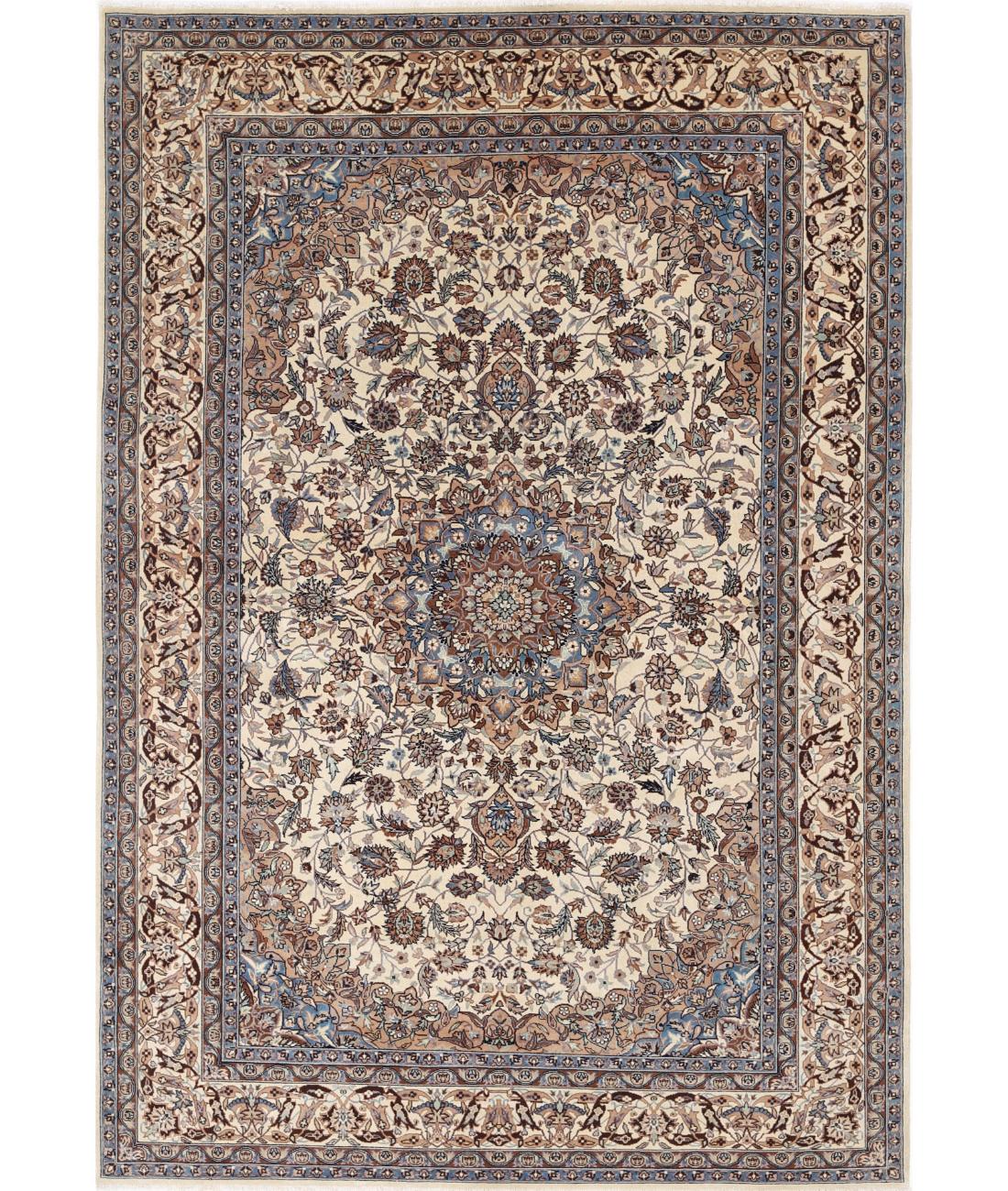 Heritage 6' 1" X 8' 11" Hand-Knotted Wool Rug 6' 1" X 8' 11" (185 X 272) / Ivory / Taupe