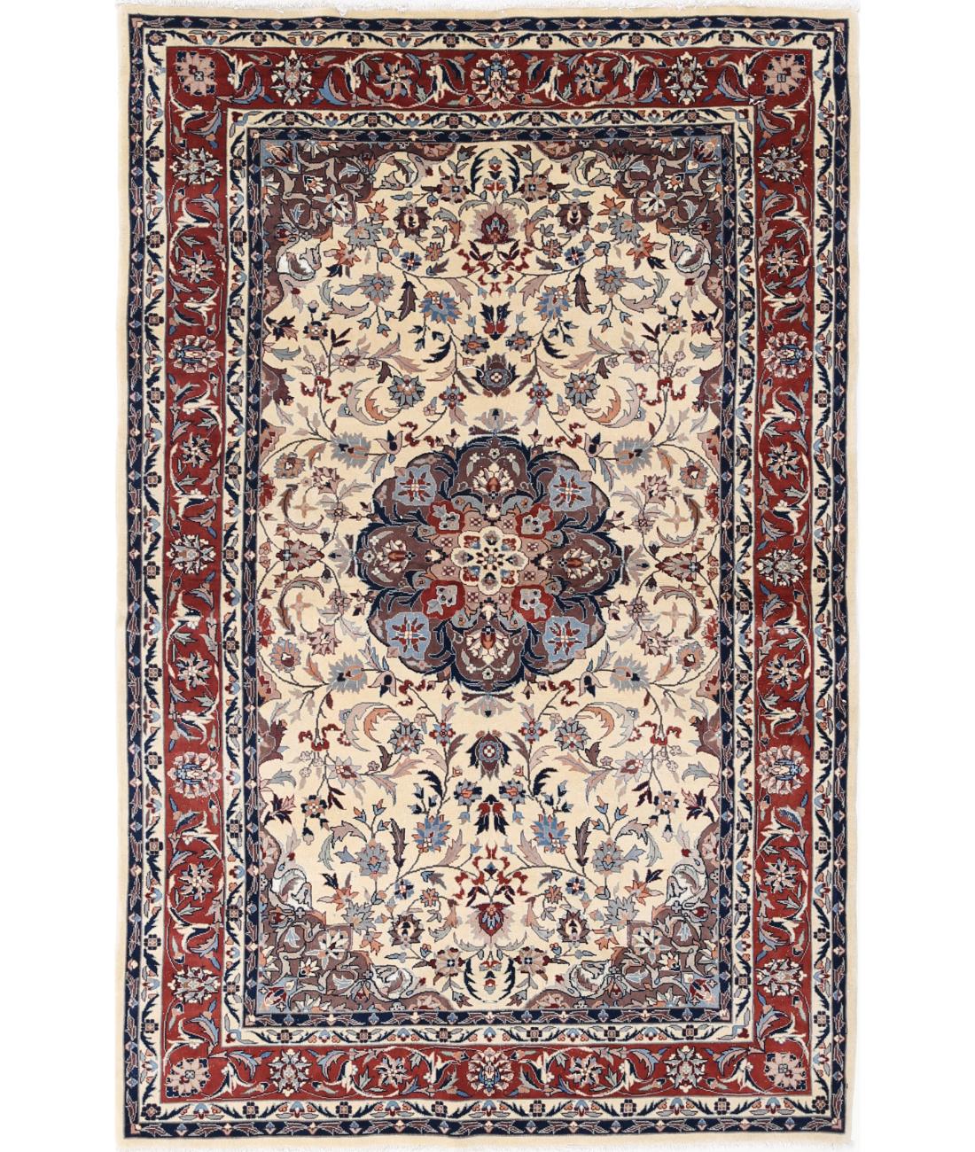 Heritage 5' 1" X 8' 0" Hand-Knotted Wool Rug 5' 1" X 8' 0" (155 X 244) / Ivory / Rust