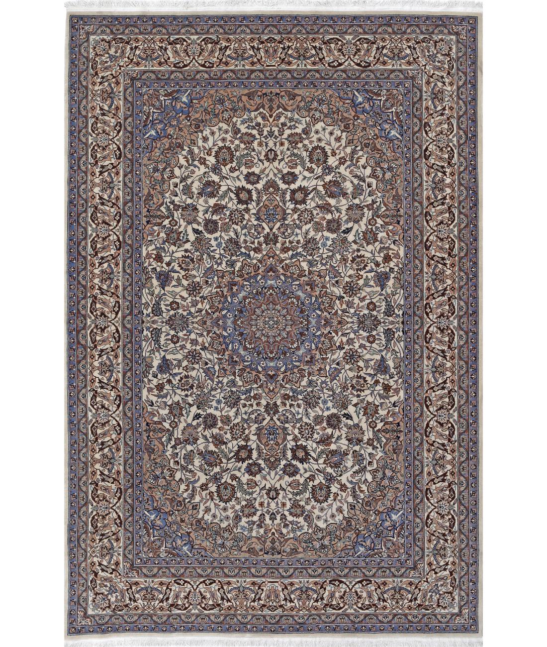 Heritage 5' 11" X 8' 10" Hand-Knotted Wool Rug 5' 11" X 8' 10" (180 X 269) / Ivory / Taupe