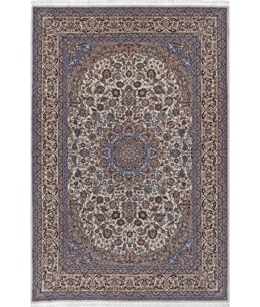 Heritage 5' 11" X 8' 10" Hand-Knotted Wool Rug 5' 11" X 8' 10" (180 X 269) / Ivory / Taupe