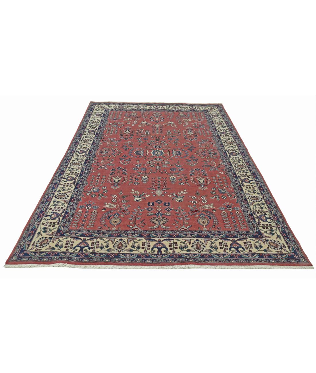 Heritage 5' 11" X 8' 11" Hand-Knotted Wool Rug 5' 11" X 8' 11" (180 X 272) / Pink / Ivory
