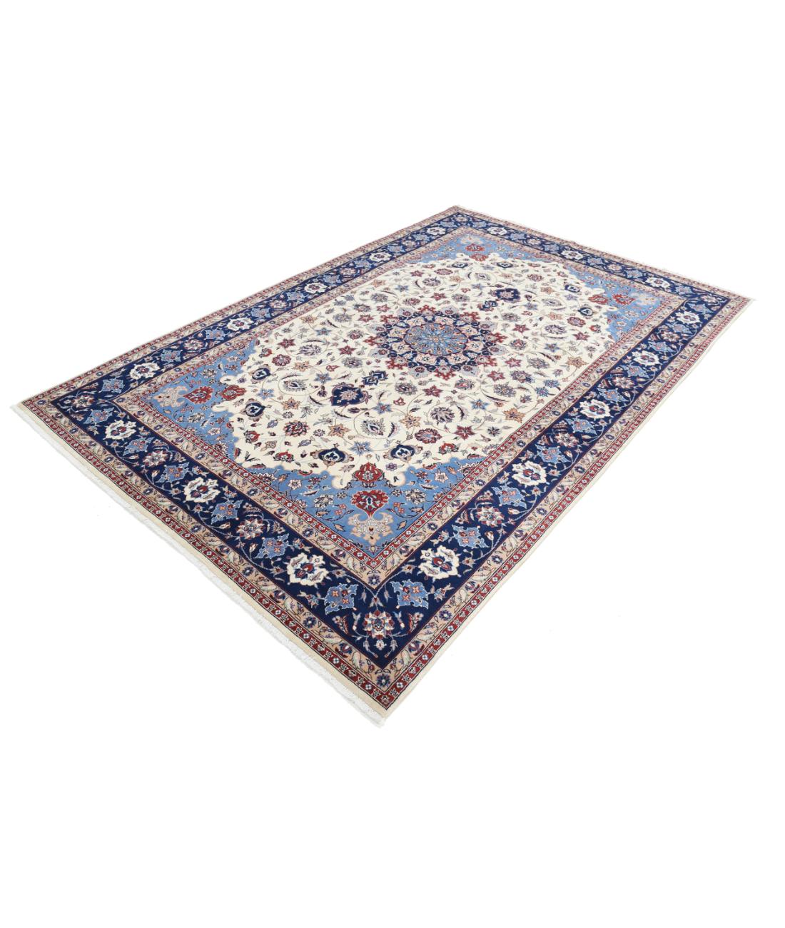 Heritage 6' 0" X 9' 0" Hand-Knotted Wool Rug 6' 0" X 9' 0" (183 X 274) / Ivory / Blue