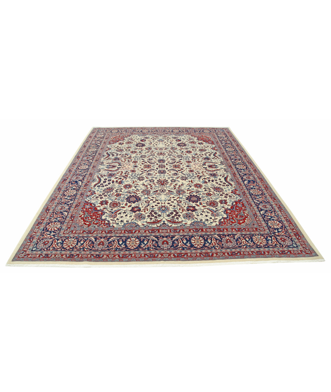 Heritage 8' 2" X 9' 11" Hand-Knotted Wool Rug 8' 2" X 9' 11" (249 X 302) / Ivory / Blue