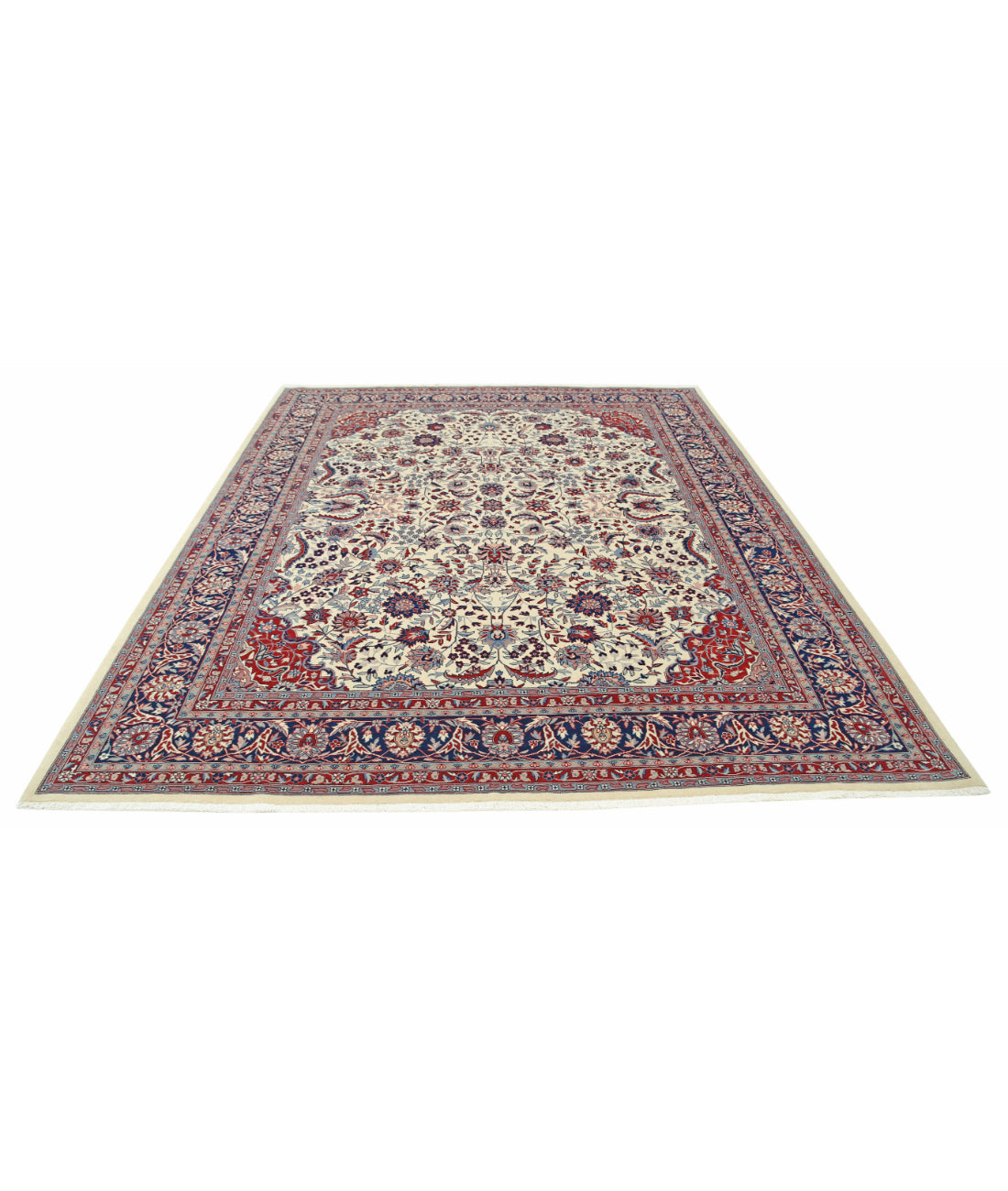 Heritage 8' 2" X 9' 11" Hand-Knotted Wool Rug 8' 2" X 9' 11" (249 X 302) / Ivory / Blue
