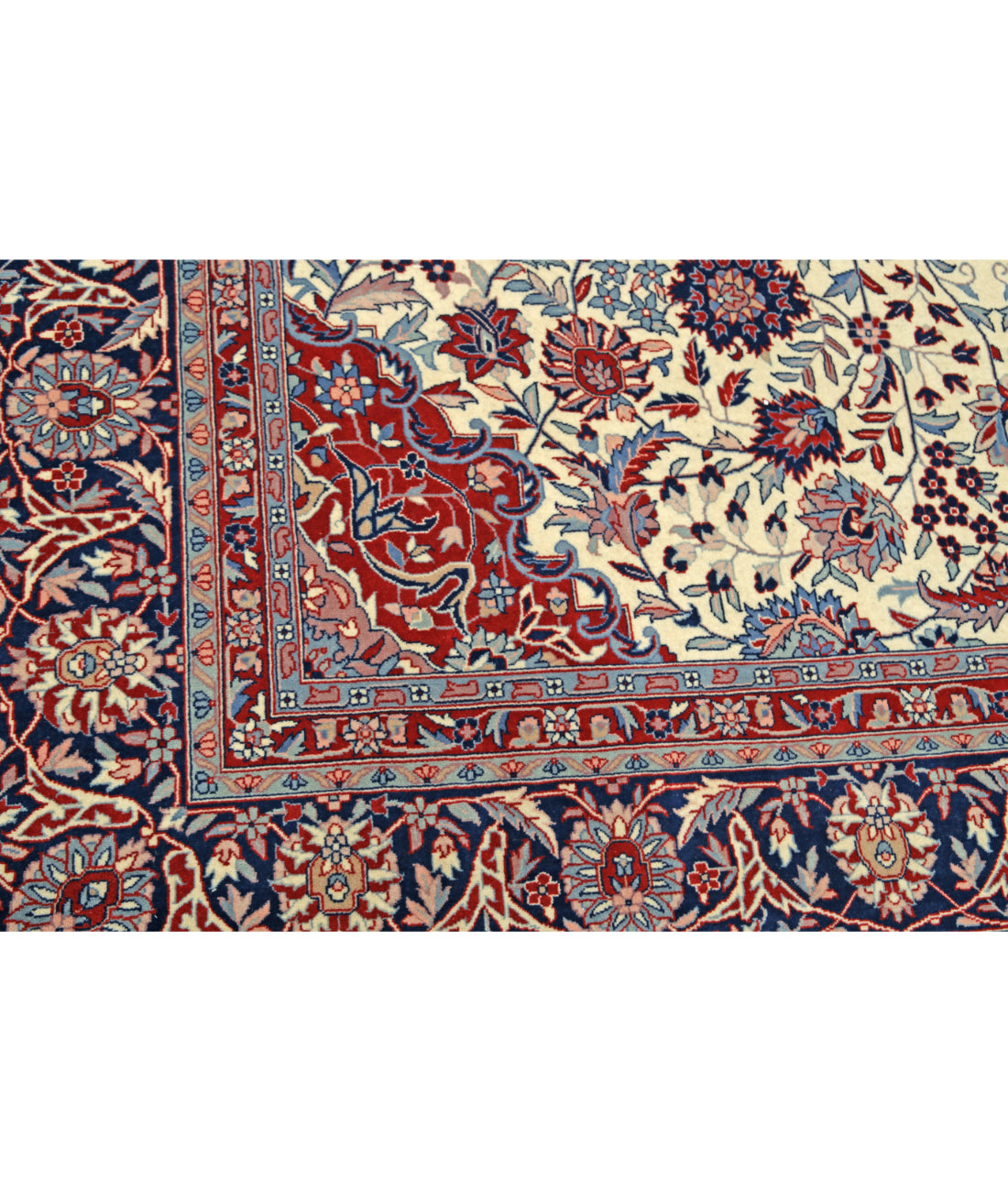 Heritage 8' 2" X 9' 11" Hand-Knotted Wool Rug 8' 2" X 9' 11" (249 X 302) / Ivory / Blue