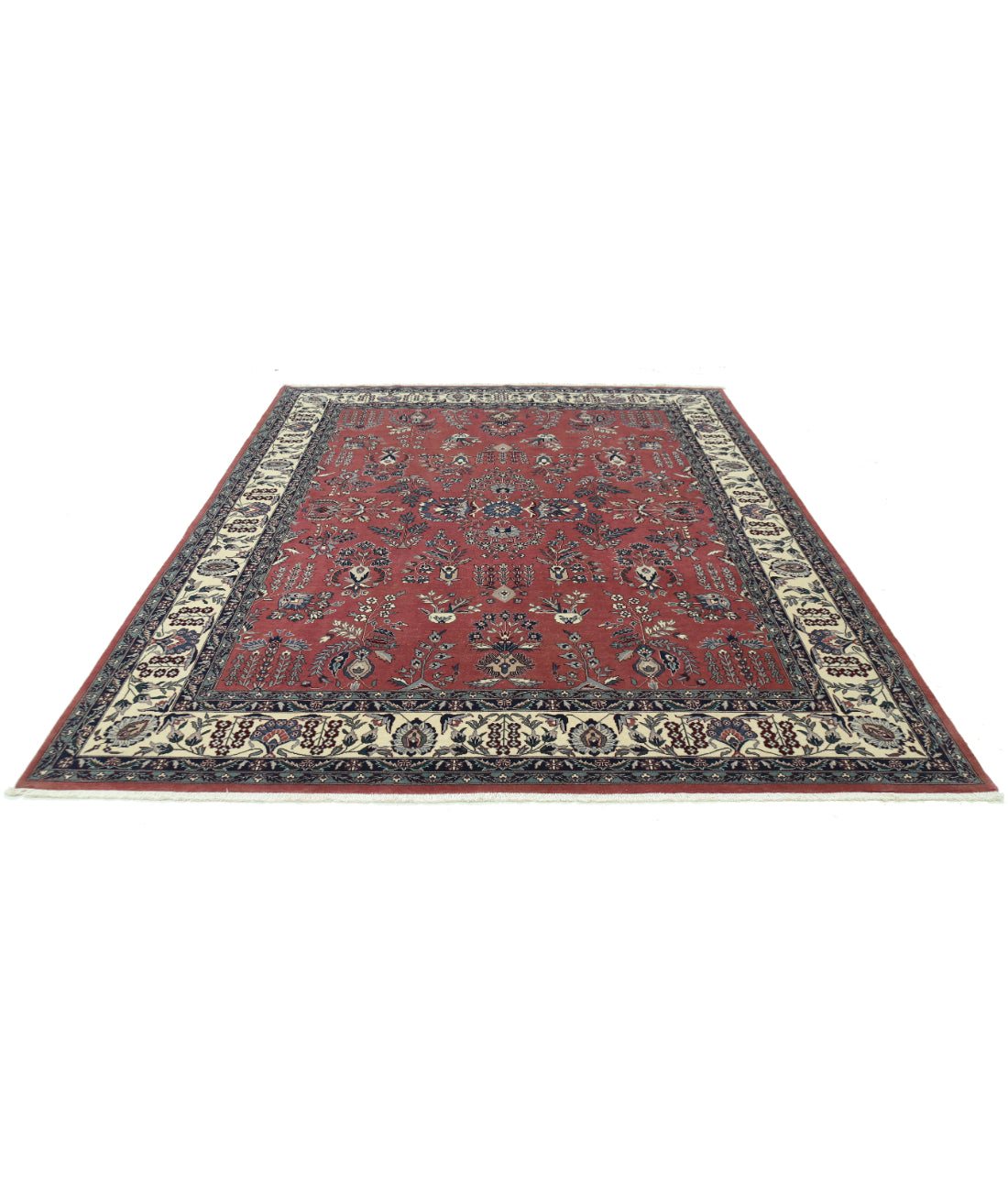 Heritage 8' 0" X 9' 11" Hand-Knotted Wool Rug 8' 0" X 9' 11" (244 X 302) / Pink / Ivory