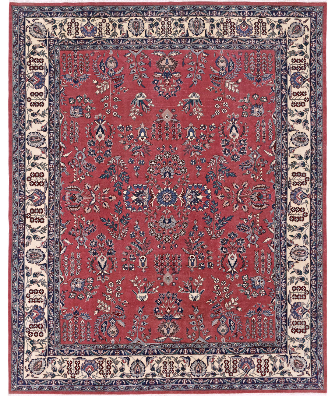Heritage 8' 0" X 9' 11" Hand-Knotted Wool Rug 8' 0" X 9' 11" (244 X 302) / Pink / Ivory