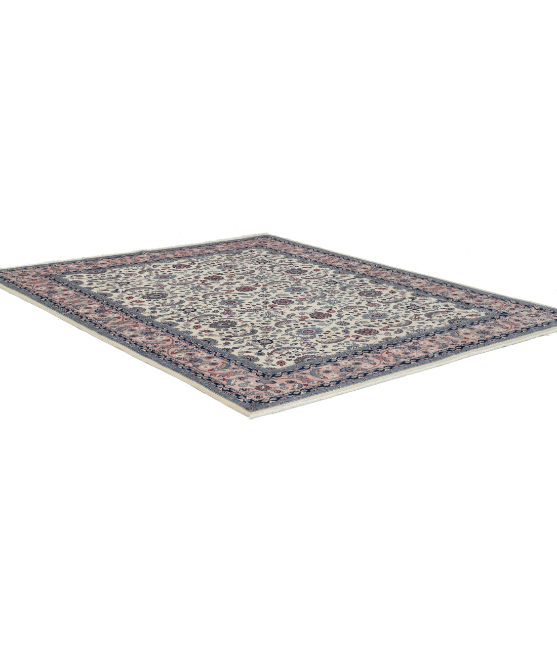 Heritage 8' 1" X 10' 1" Hand-Knotted Wool Rug 8' 1" X 10' 1" (246 X 307) / Ivory / Pink