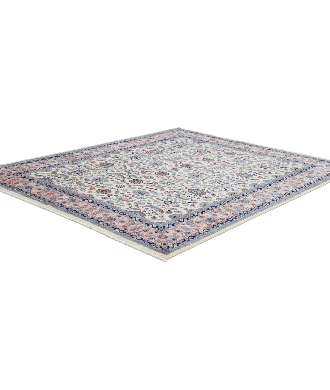 Heritage 8' 1" X 10' 1" Hand-Knotted Wool Rug 8' 1" X 10' 1" (246 X 307) / Ivory / Pink