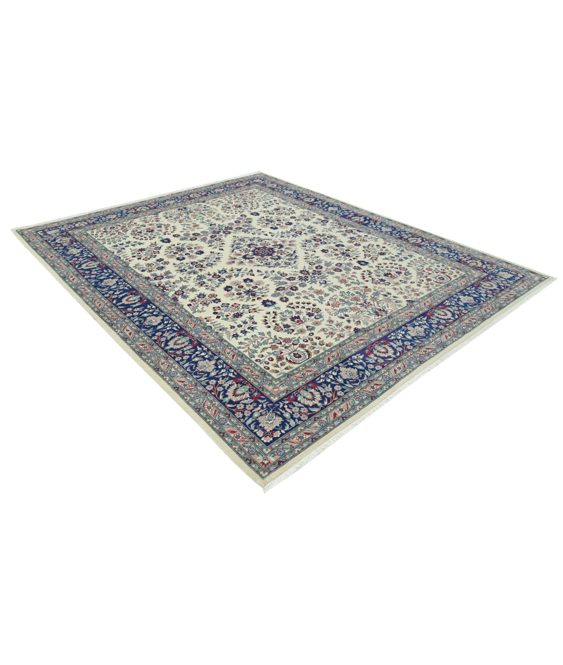 Heritage 8' 3" X 10' 0" Hand-Knotted Wool Rug 8' 3" X 10' 0" (251 X 305) / Ivory / Blue