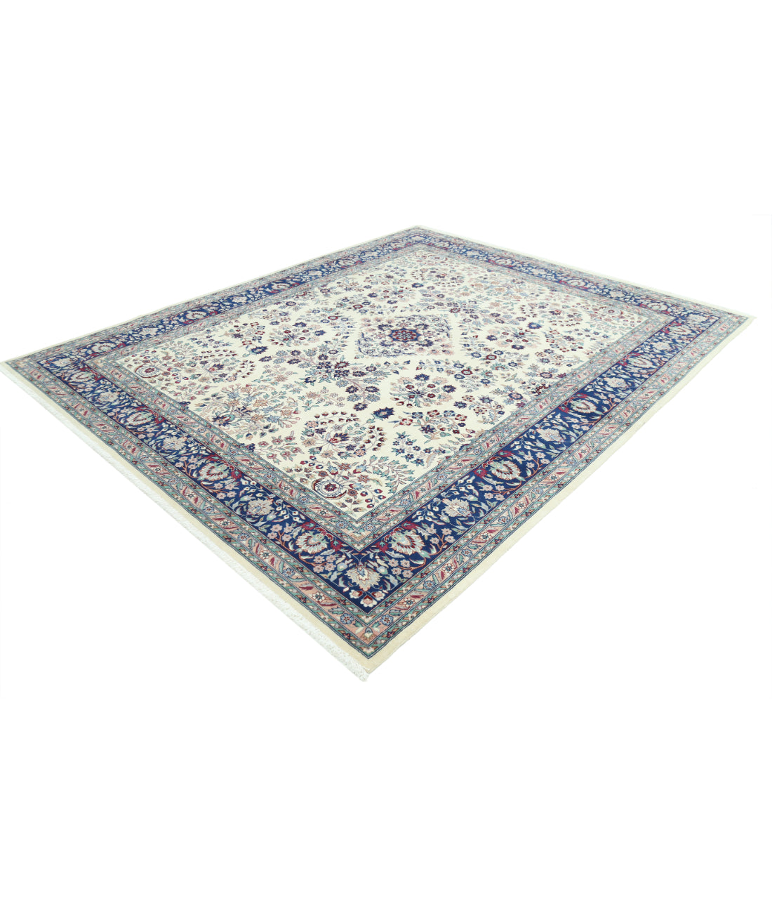 Heritage 8' 3" X 10' 0" Hand-Knotted Wool Rug 8' 3" X 10' 0" (251 X 305) / Ivory / Blue