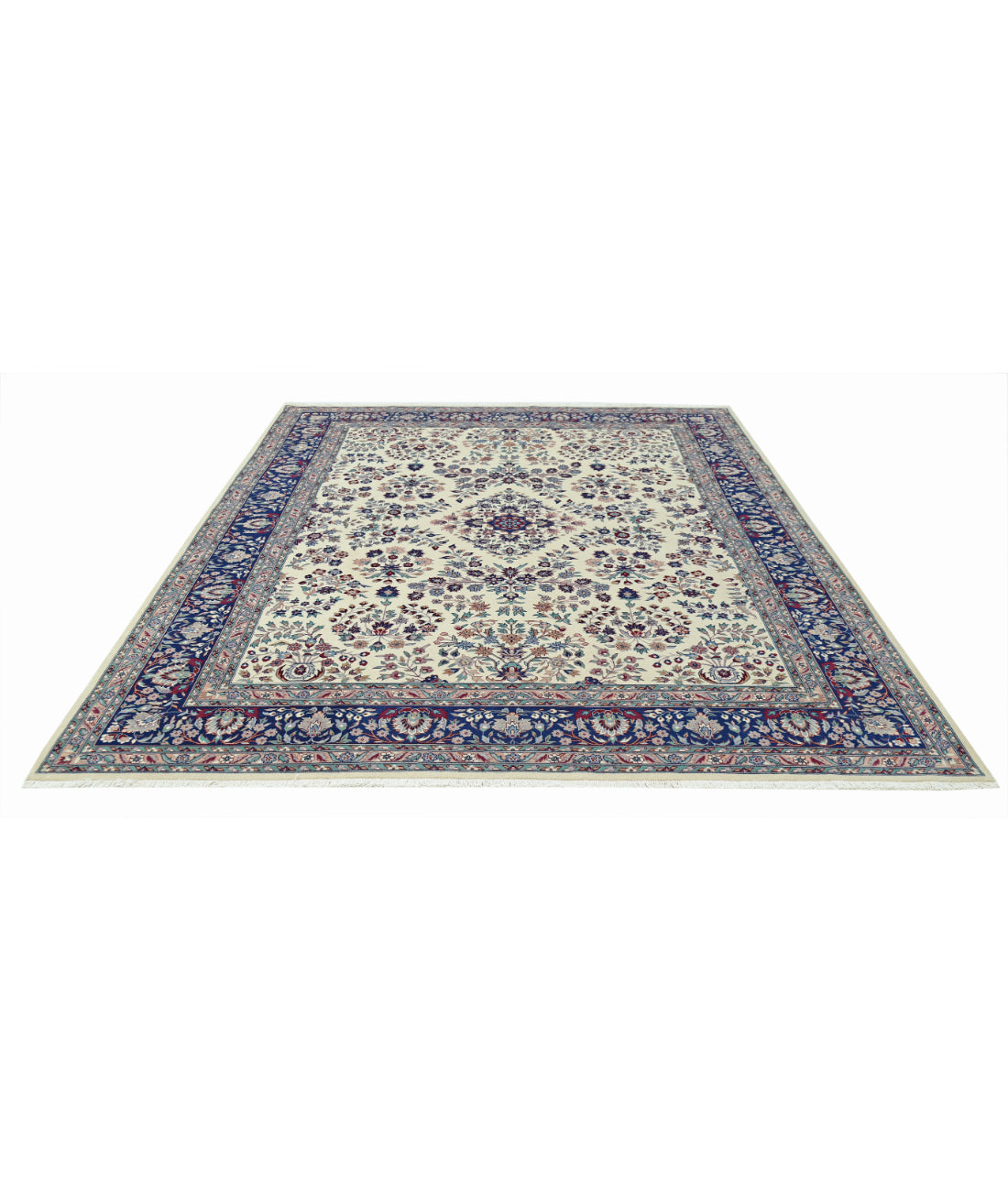 Heritage 8' 3" X 10' 0" Hand-Knotted Wool Rug 8' 3" X 10' 0" (251 X 305) / Ivory / Blue