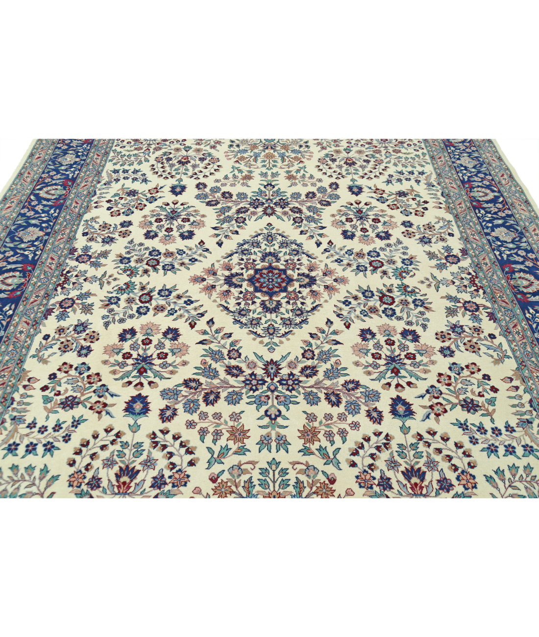 Heritage 8' 3" X 10' 0" Hand-Knotted Wool Rug 8' 3" X 10' 0" (251 X 305) / Ivory / Blue