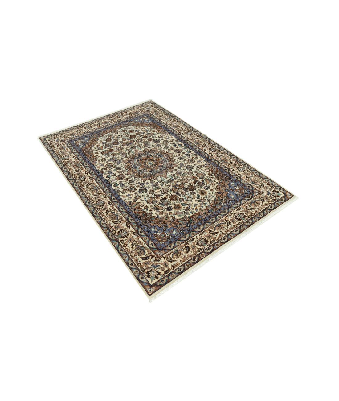 Heritage 4' 0" X 5' 11" Hand-Knotted Wool Rug 4' 0" X 5' 11" (122 X 180) / Ivory / Taupe