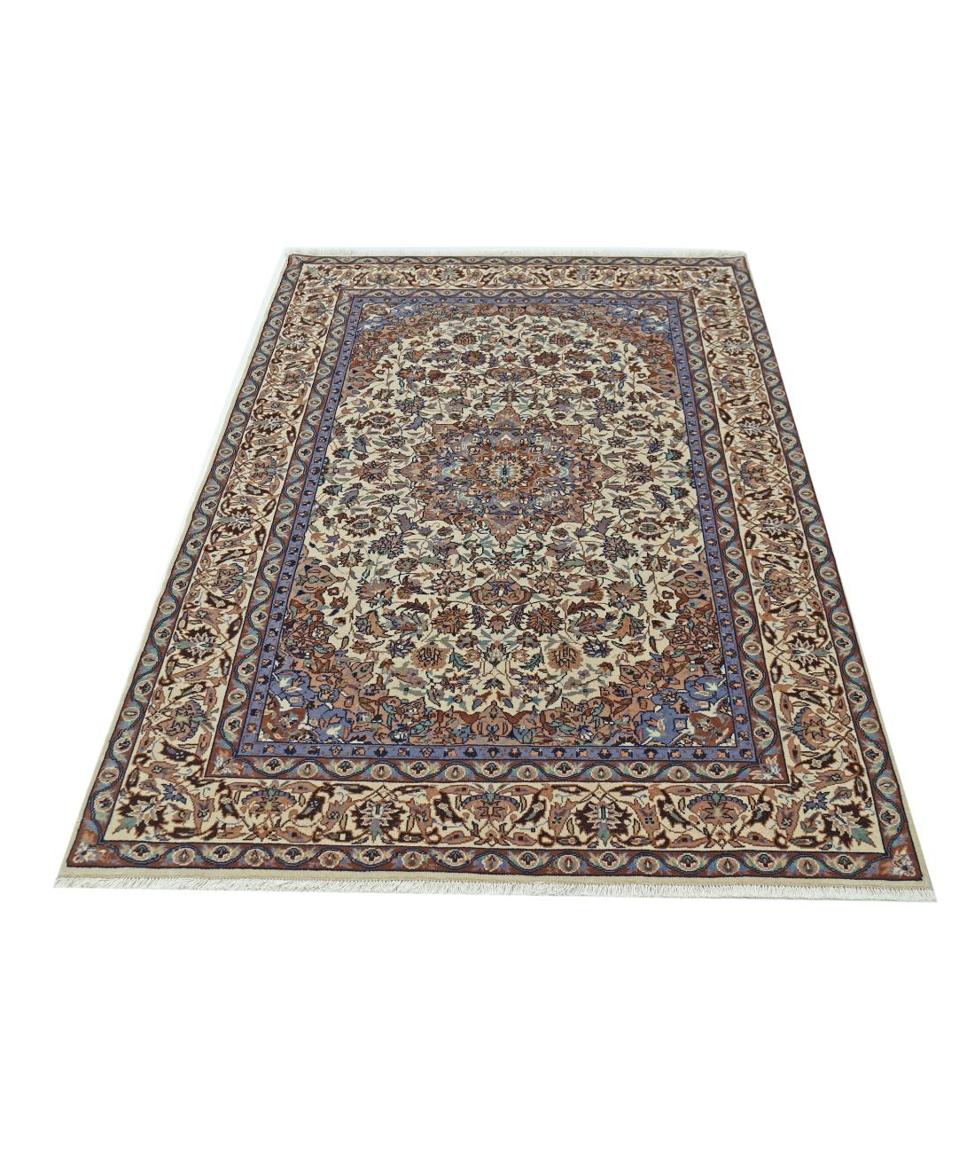 Heritage 4' 0" X 5' 11" Hand-Knotted Wool Rug 4' 0" X 5' 11" (122 X 180) / Ivory / Taupe