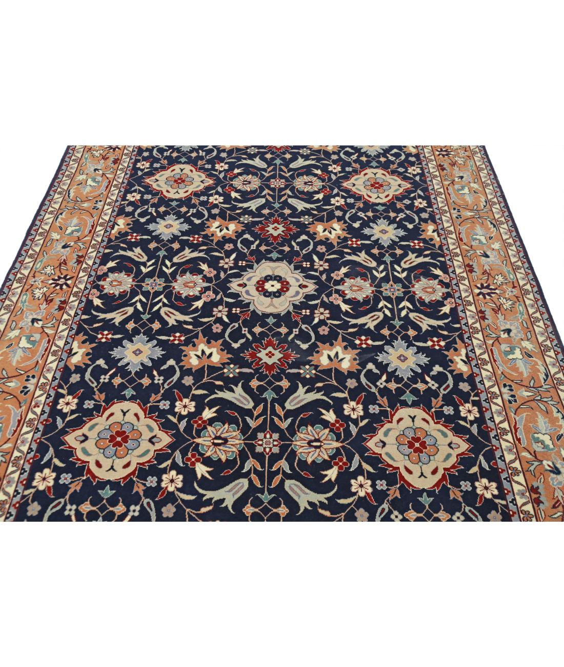 Heritage 6' 0" X 9' 0" Hand-Knotted Wool Rug 6' 0" X 9' 0" (183 X 274) / Blue / Tan