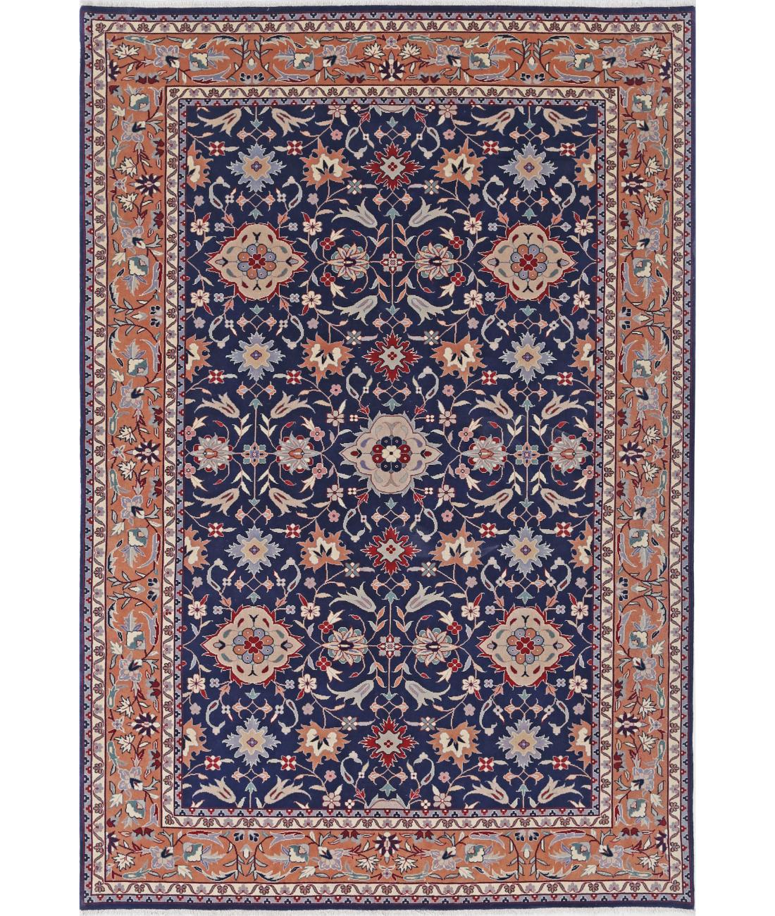 Heritage 6' 0" X 9' 0" Hand-Knotted Wool Rug 6' 0" X 9' 0" (183 X 274) / Blue / Tan
