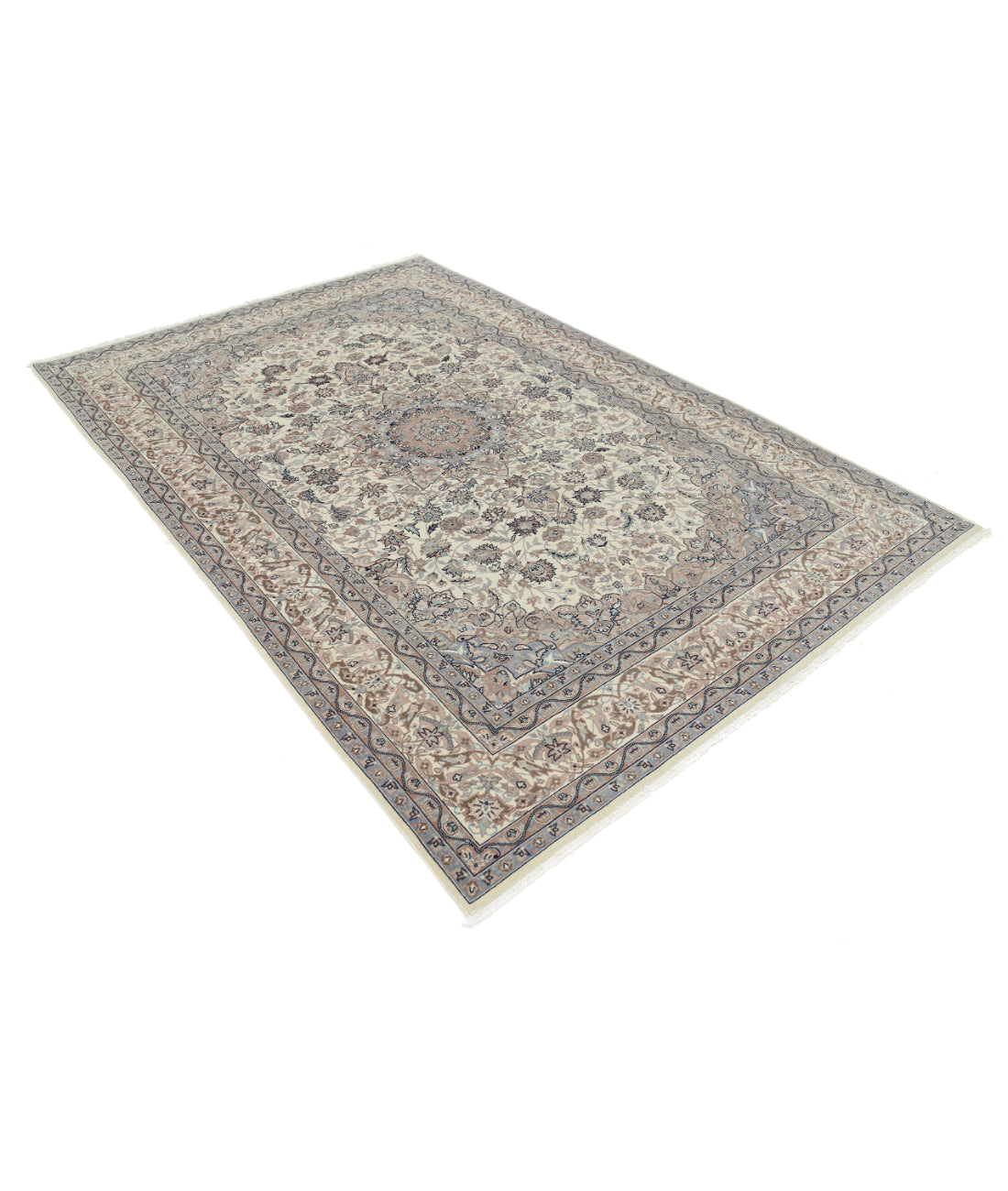 Heritage 5' 11" X 8' 11" Hand-Knotted Wool Rug 5' 11" X 8' 11" (180 X 272) / Ivory / Taupe
