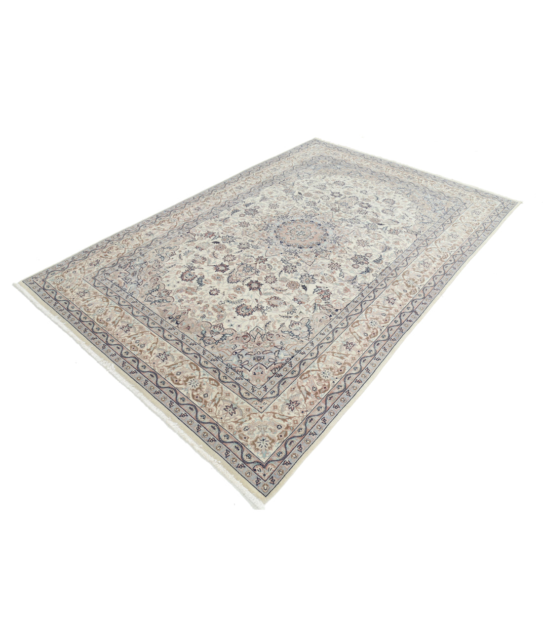 Heritage 5' 11" X 8' 11" Hand-Knotted Wool Rug 5' 11" X 8' 11" (180 X 272) / Ivory / Taupe