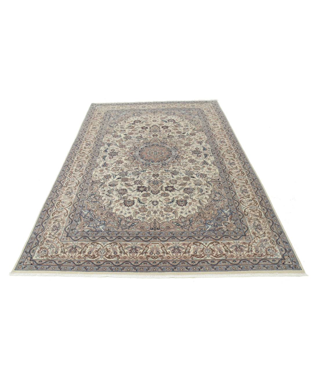 Heritage 5' 11" X 8' 11" Hand-Knotted Wool Rug 5' 11" X 8' 11" (180 X 272) / Ivory / Taupe