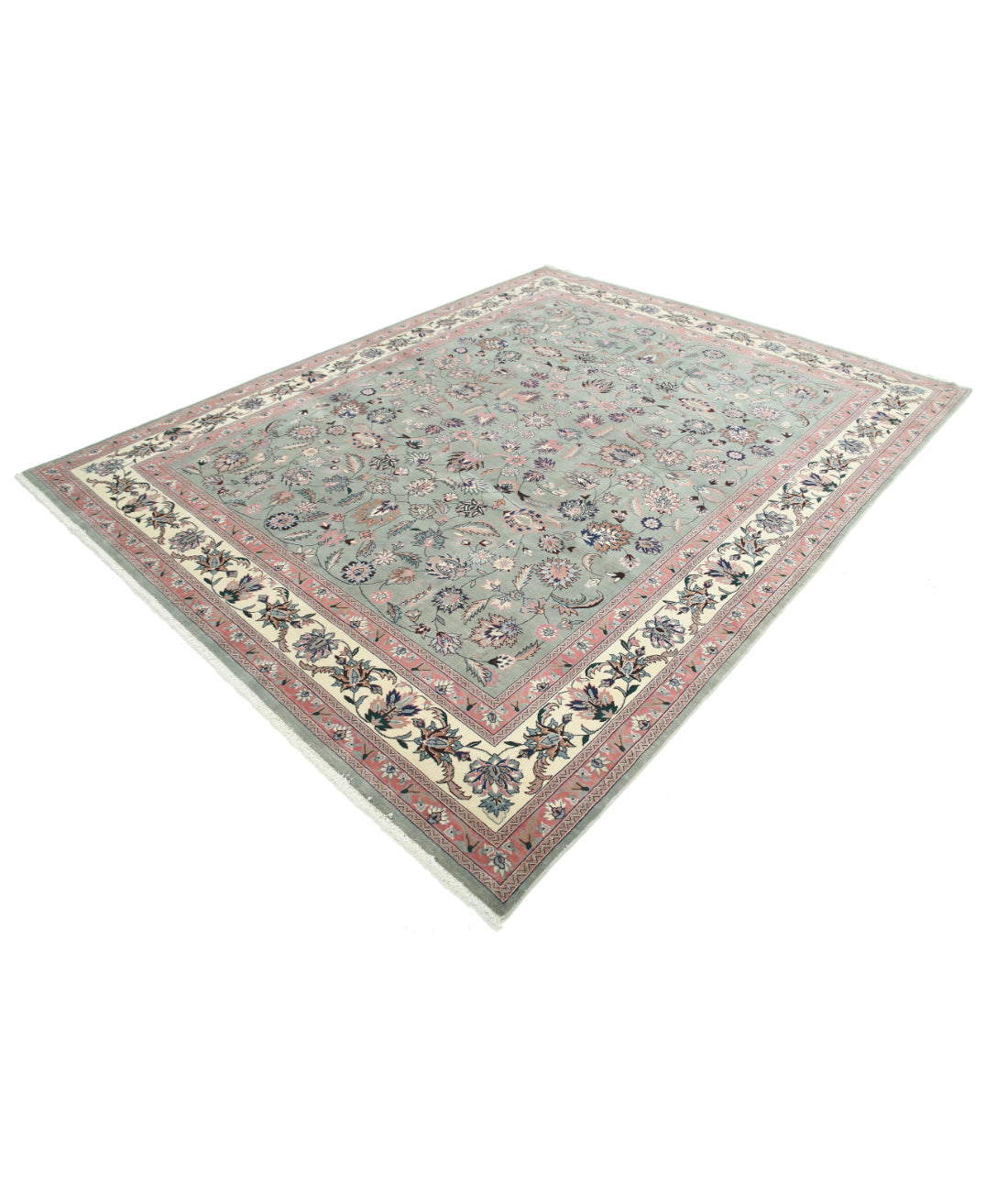 Heritage 7' 10" X 10' 0" Hand-Knotted Wool Rug 7' 10" X 10' 0" (239 X 305) / Green / Ivory