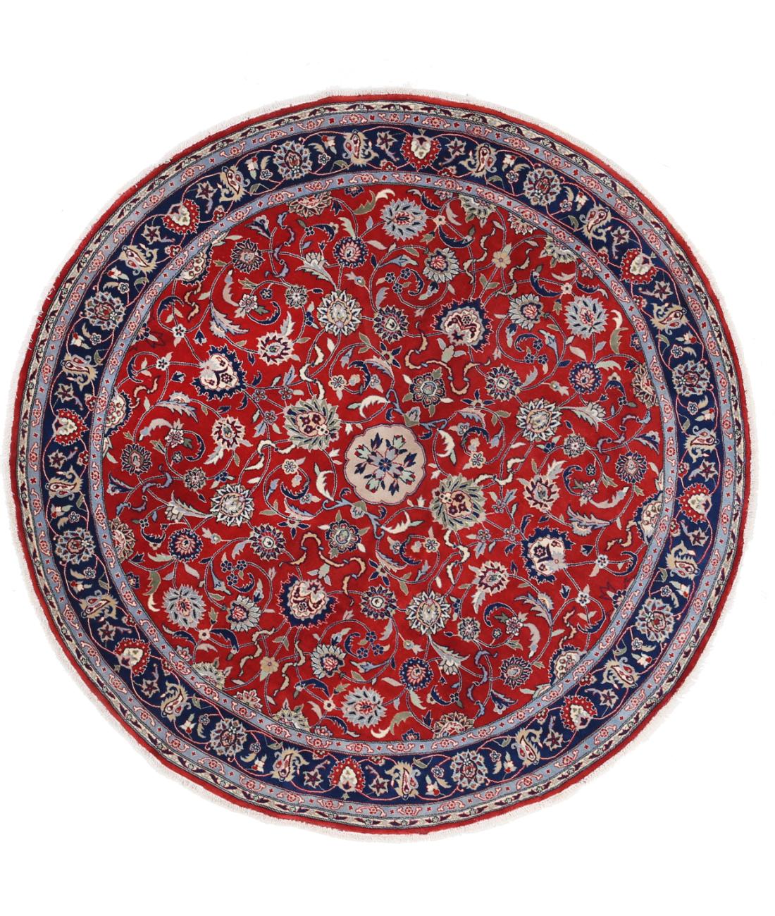 Heritage 6' 6" X 6' 8" Hand-Knotted Wool Rug 6' 6" X 6' 8" (198 X 203) / Red / Blue