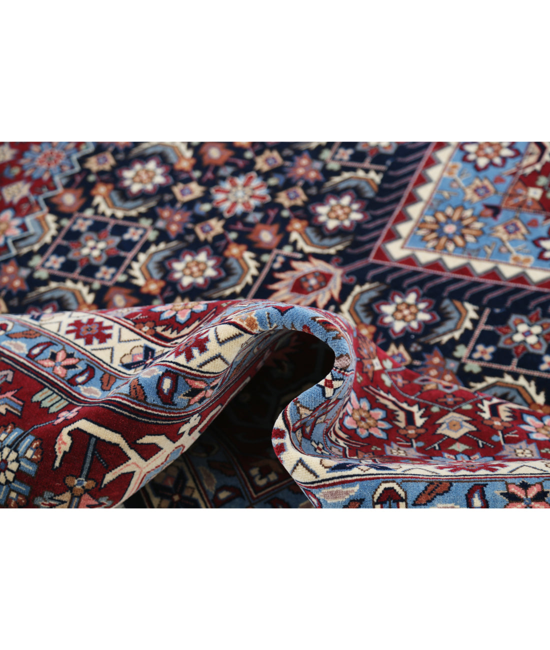 Heritage 8' 0" X 10' 0" Hand-Knotted Wool Rug 8' 0" X 10' 0" (244 X 305) / Blue / Red