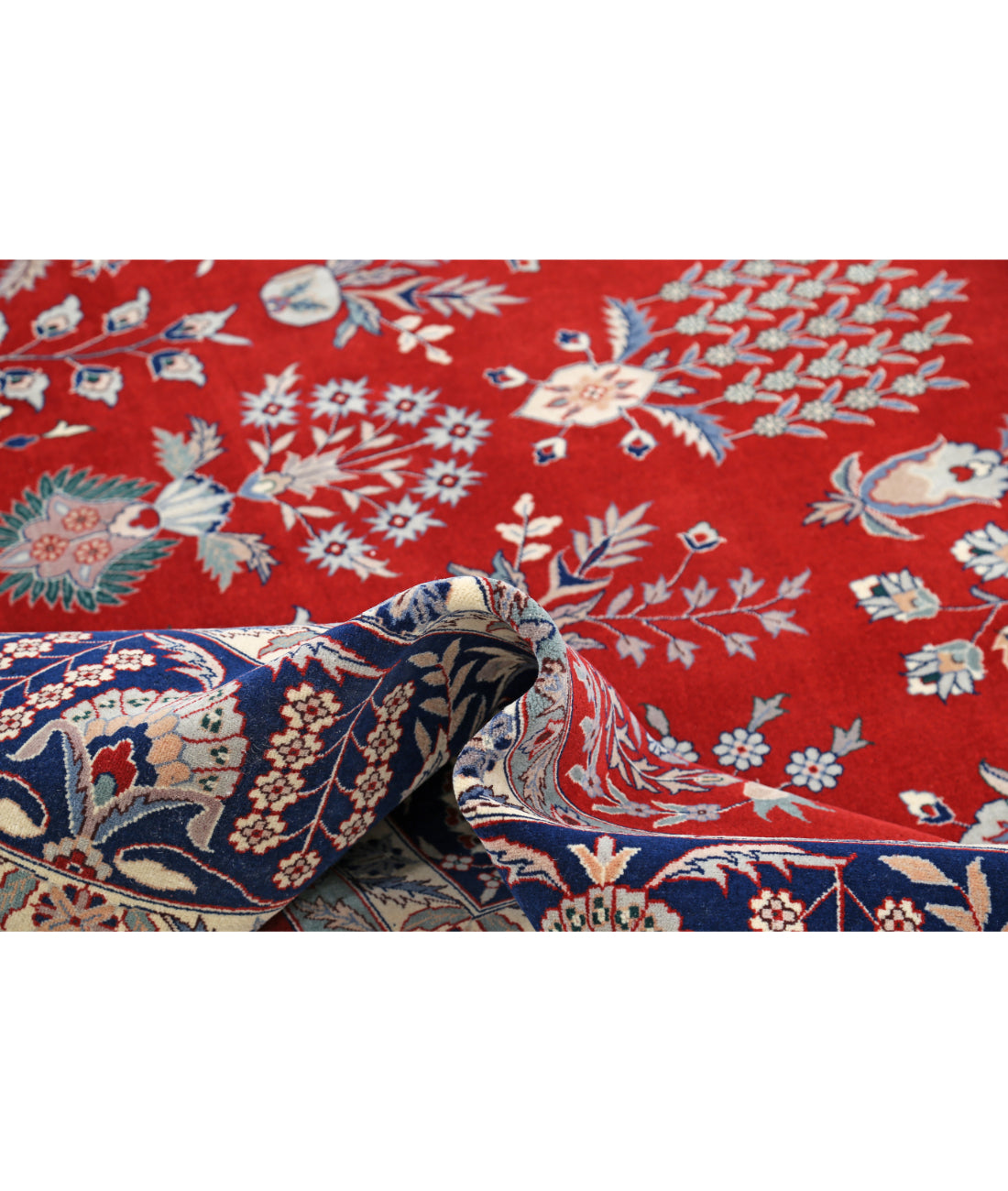 Heritage 10' 1" X 13' 11" Hand-Knotted Wool Rug 10' 1" X 13' 11" (307 X 424) / Red / Blue