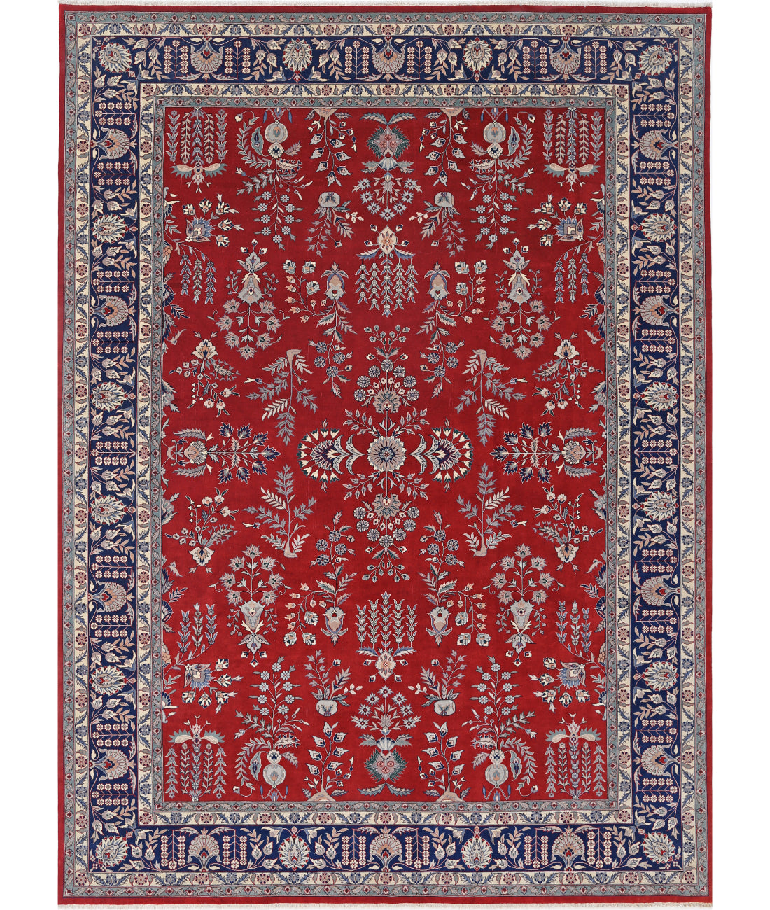 Heritage 10' 1" X 13' 11" Hand-Knotted Wool Rug 10' 1" X 13' 11" (307 X 424) / Red / Blue