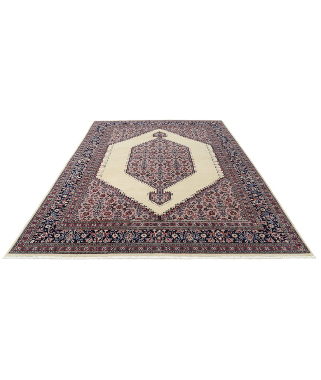 Heritage 8' 0" X 11' 0" Hand-Knotted Wool Rug 8' 0" X 11' 0" (244 X 335) / Ivory / Blue