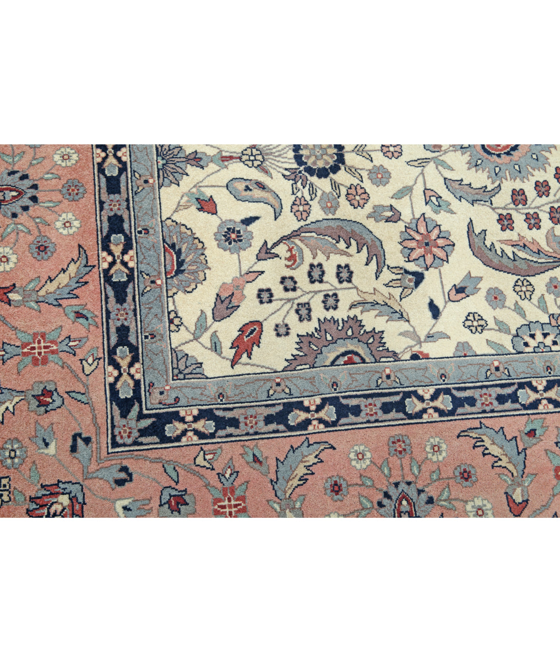 Heritage 8' 0" X 9' 9" Hand-Knotted Wool Rug 8' 0" X 9' 9" (244 X 297) / Ivory / Pink
