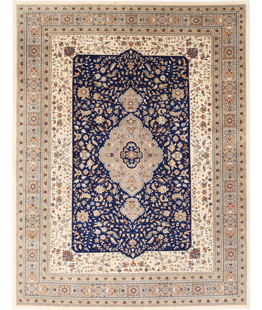 Heritage 9' 3" X 11' 11" Hand-Knotted Wool Rug 9' 3" X 11' 11" (282 X 363) / Blue / Grey