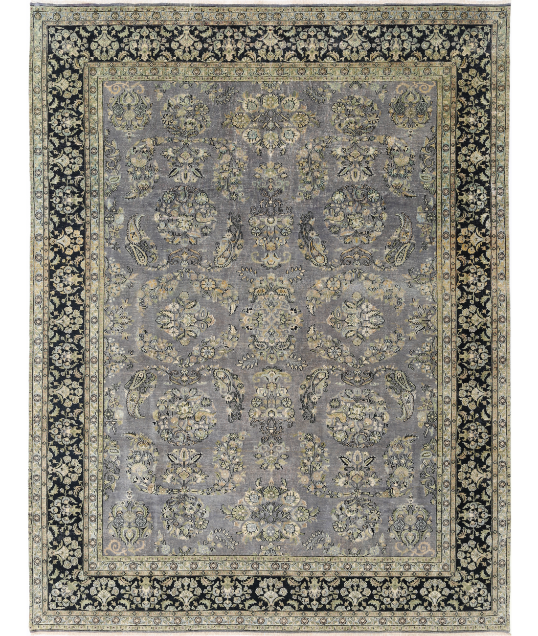 Heritage 8'8'' X 11'6'' Hand-Knotted Wool Rug 8'8'' x 11'6'' (263 X 358) / Grey / Black