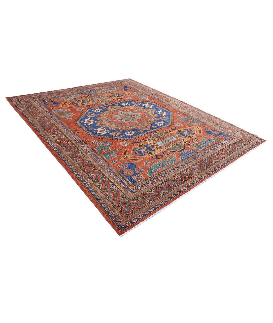 Humna 8'5'' X 10'1'' Hand-Knotted Wool Rug 8'5'' x 10'1'' (253 X 303) / Rust / Rust