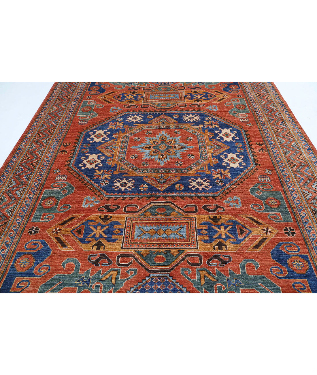 Humna 8'5'' X 10'1'' Hand-Knotted Wool Rug 8'5'' x 10'1'' (253 X 303) / Rust / Rust