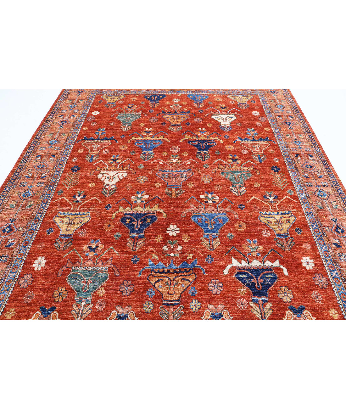 Humna 8'4'' X 10'0'' Hand-Knotted Wool Rug 8'4'' x 10'0'' (250 X 300) / Red / Brown