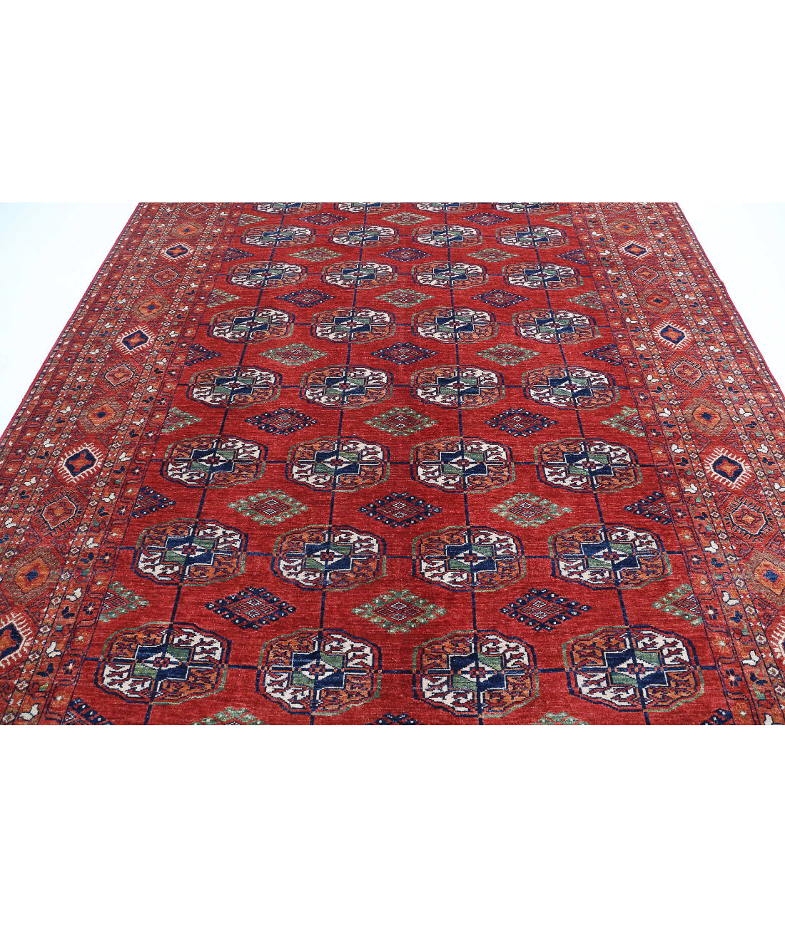 Humna 8'3'' X 11'4'' Hand-Knotted Wool Rug 8'3'' x 11'4'' (248 X 340) / Red / Red