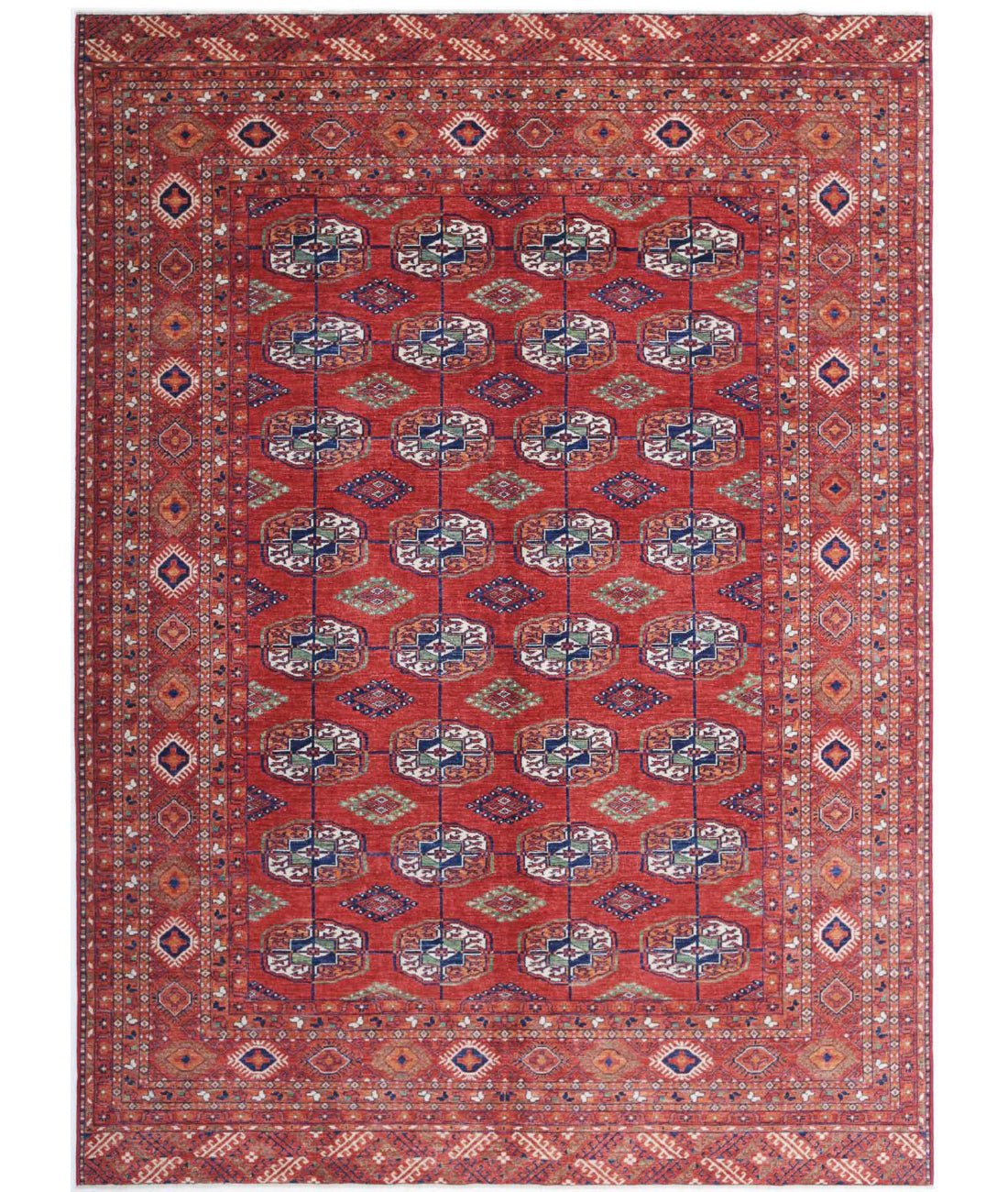 Humna 8'3'' X 11'4'' Hand-Knotted Wool Rug 8'3'' x 11'4'' (248 X 340) / Red / Red
