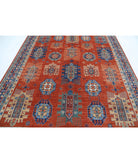 Humna 7'8'' X 9'7'' Hand-Knotted Wool Rug 7'8'' x 9'7'' (230 X 288) / Red / Blue