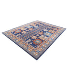 Humna 8'1'' X 10'0'' Hand-Knotted Wool Rug 8'1'' x 10'0'' (243 X 300) / Blue / Gold
