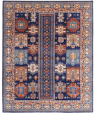 Humna 8'1'' X 10'0'' Hand-Knotted Wool Rug 8'1'' x 10'0'' (243 X 300) / Blue / Gold