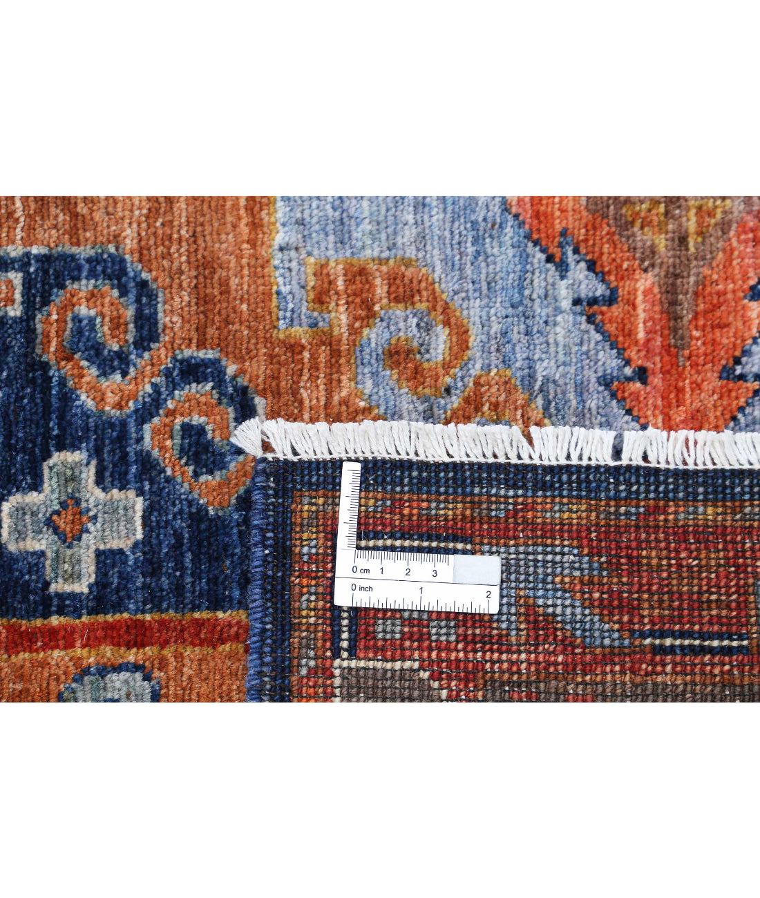 Humna 6'7'' X 9'0'' Hand-Knotted Wool Rug 6'7'' x 9'0'' (198 X 270) / Blue / Gold